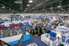 Aerial shot of the expo hall at IBIE 2022