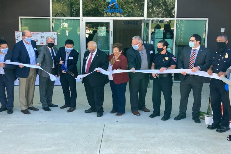 Otis Spunkmeyer ribbon cutting