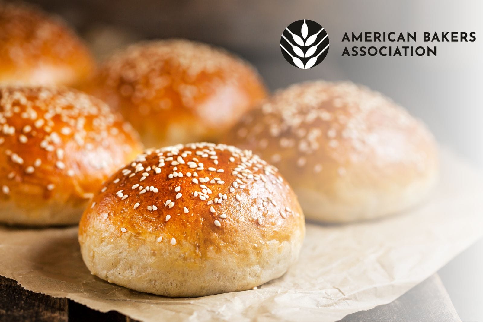 sesame seed buns with american bakers association logo