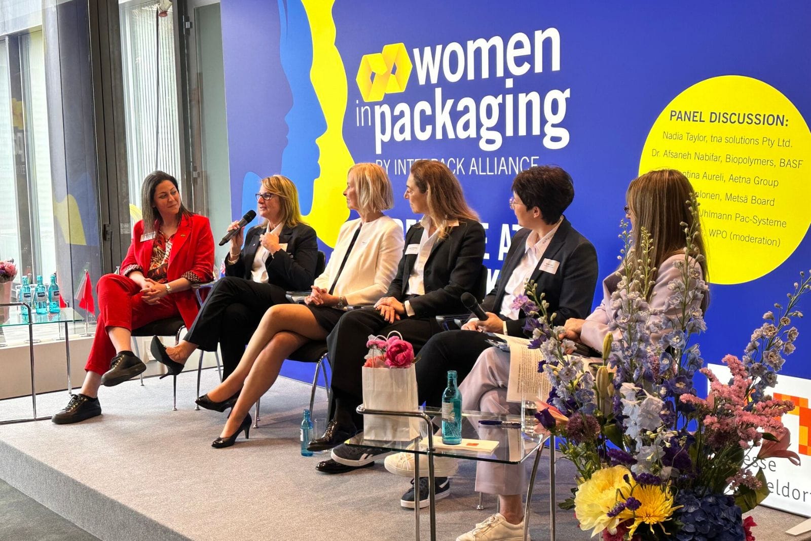 six women on the interpack 2023 women in packaging discussion panel