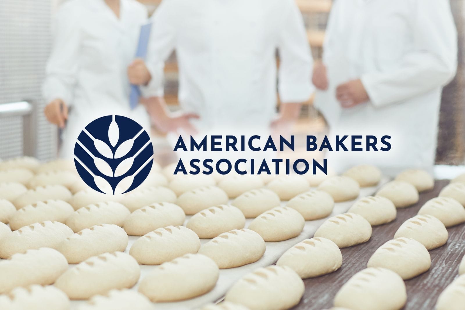 unbaked and scored bread loave with the word American Bakers Association
