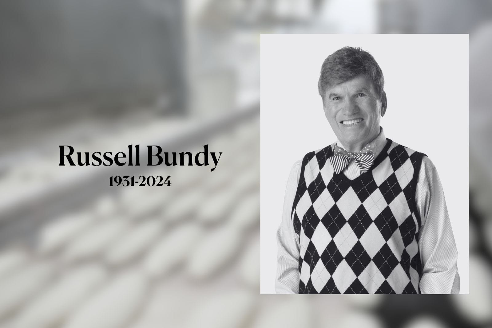 black and white image of Russell Bundy