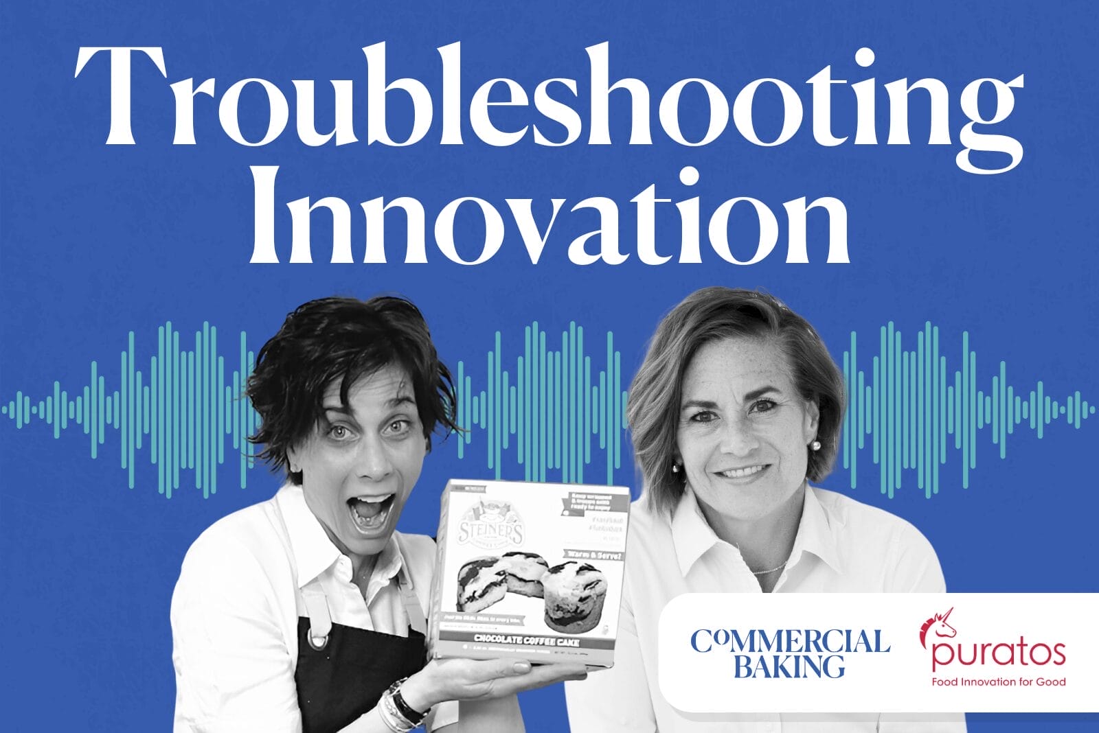 Troubleshooting Innovation podcast logo with images of Jennifer Steiner Pool and Joannie Spencer