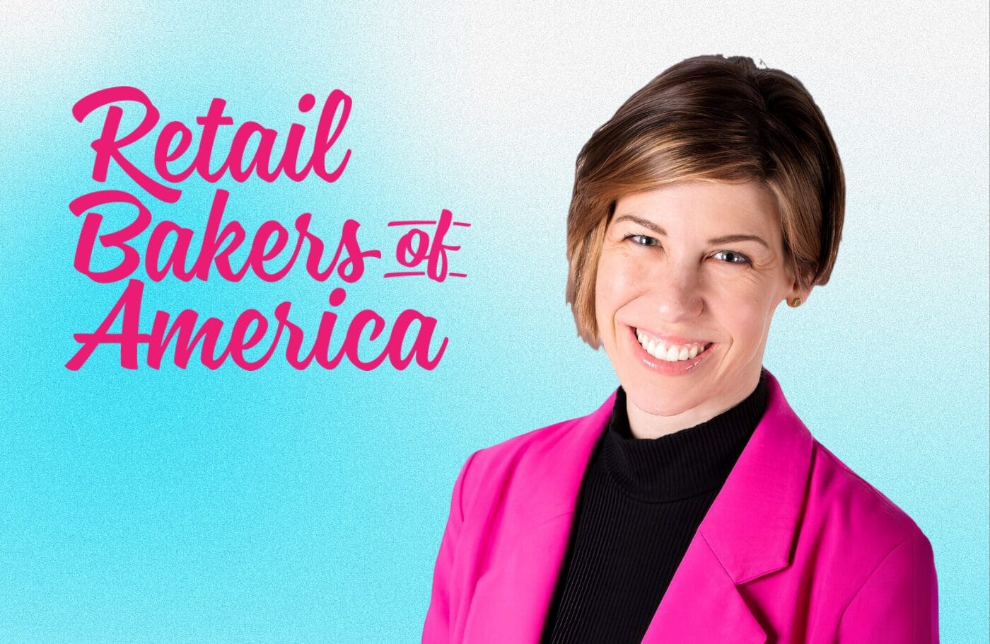 Graphic showing Marissa Velie headshot and Retail Bakers of America logo