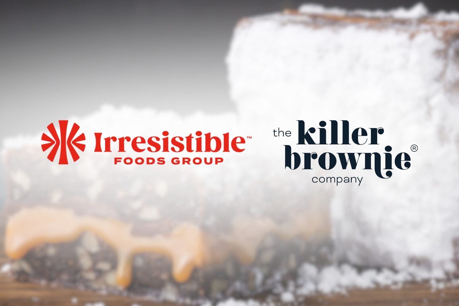 Killer Brownie and Irresistible Foods Group logos.