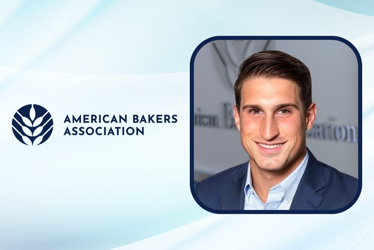 American Bakers Association logo next to Thomas Bailey, director of government relations on light blue background