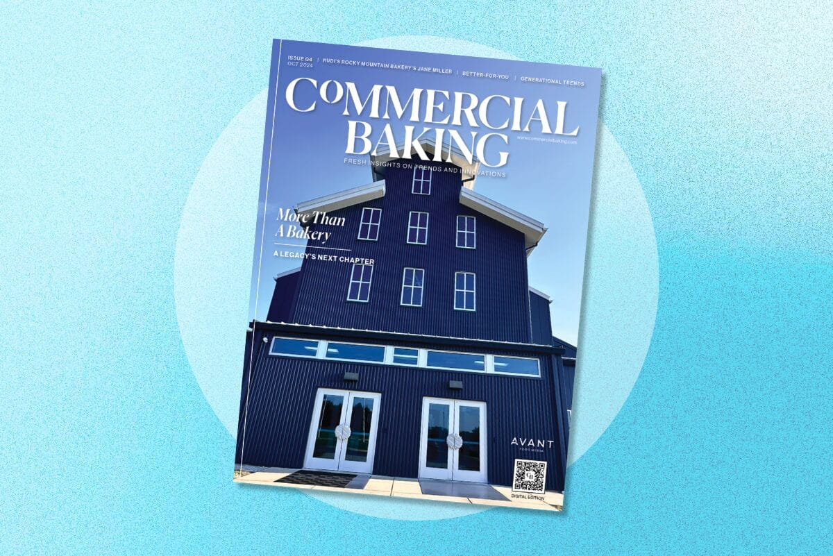 Cover of Commercial Baking October Q4 2024 issue on blue backdrop