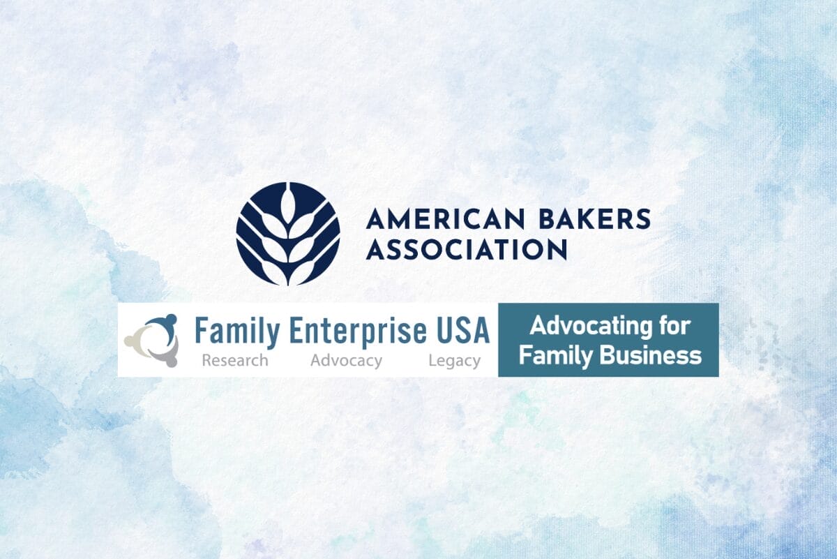 American Bakers Association and Family Enterprise USA logos on light blue background