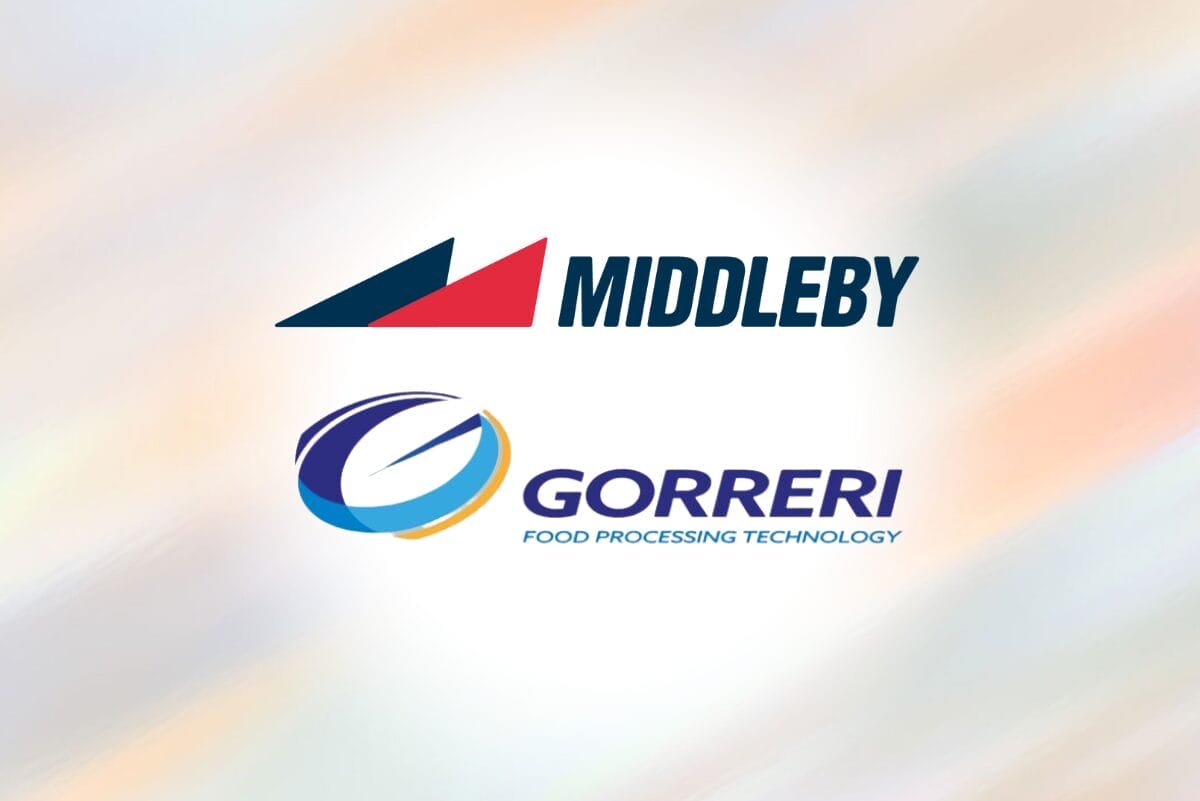 Middleby and Gorreri logo on muted multicolor background