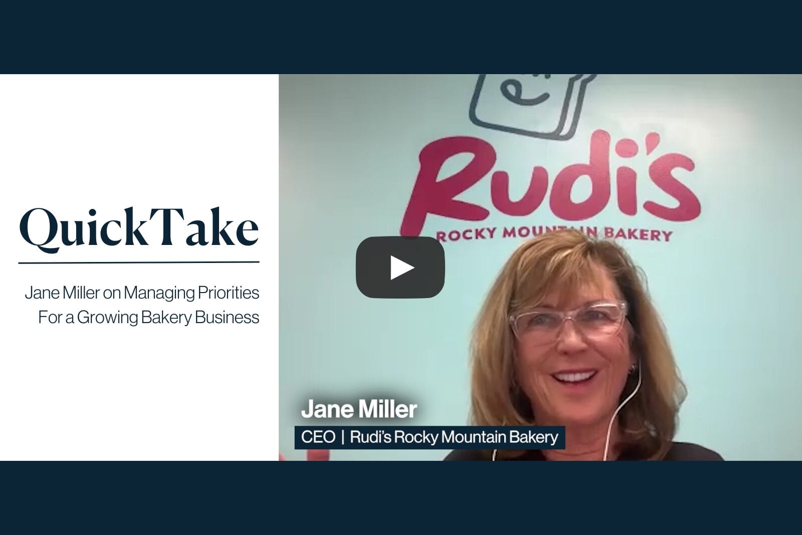 Jane Miller, CEO of Rudi's Rocky Mountain Bakery