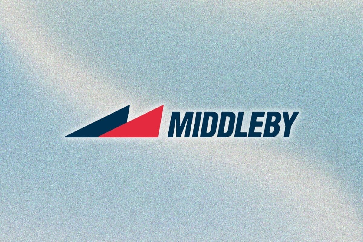 Middleby Corporation logo on grainy blue background