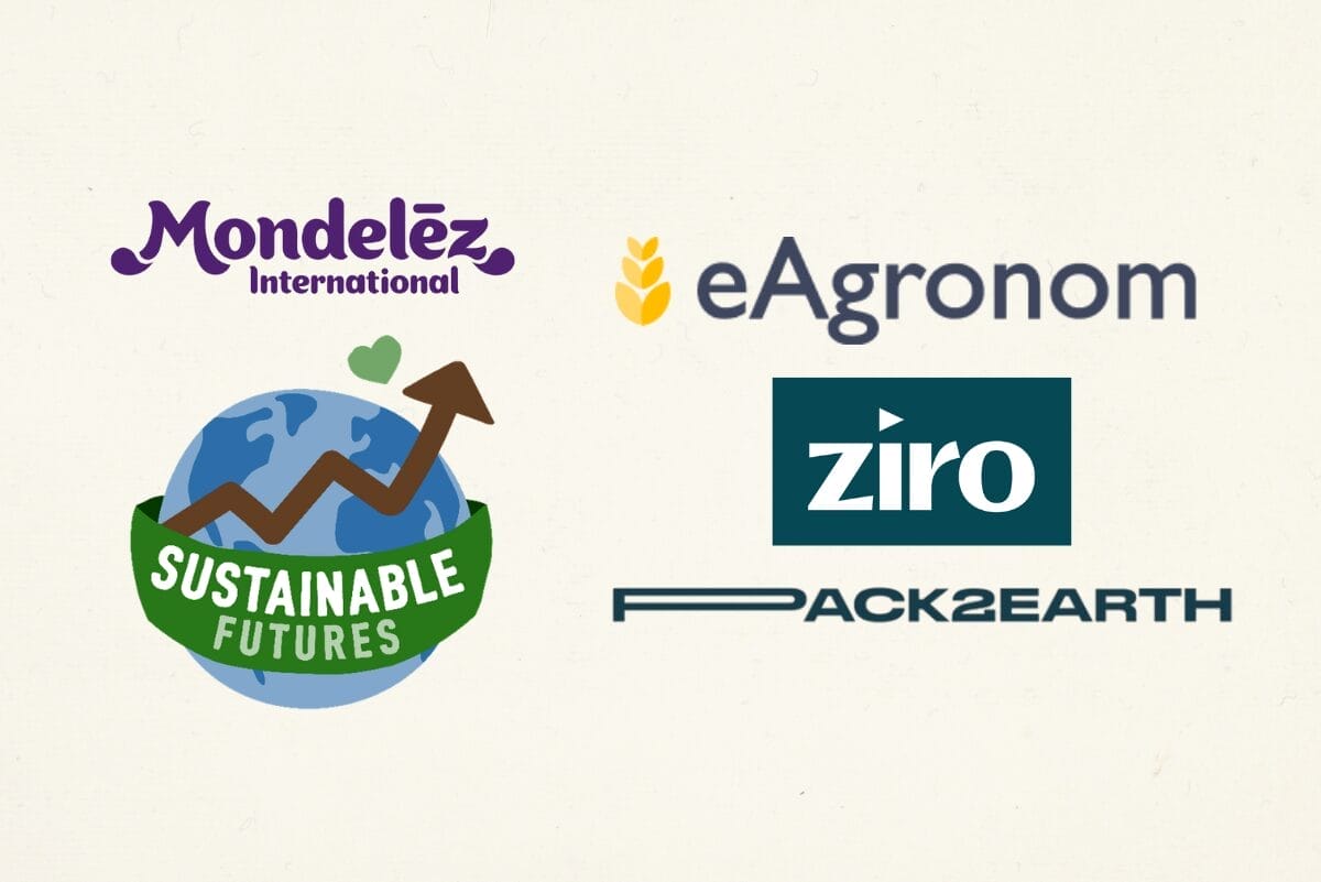 Mondelez International, eAgronom, ZIRO, Pack2Earth and Sustainable Ventures logos