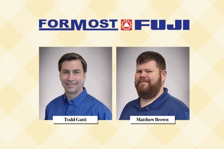Formost Fuji logo and images of Todd Gatti and Matthew Brown