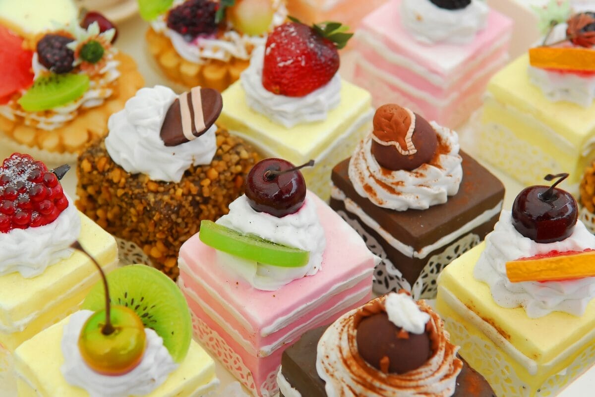 BFY cakes in a bakery