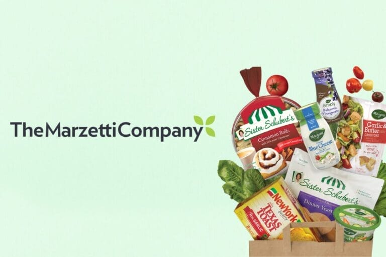 The Marzetti Co.'s new logo with Lancaster Colony Corp. products
