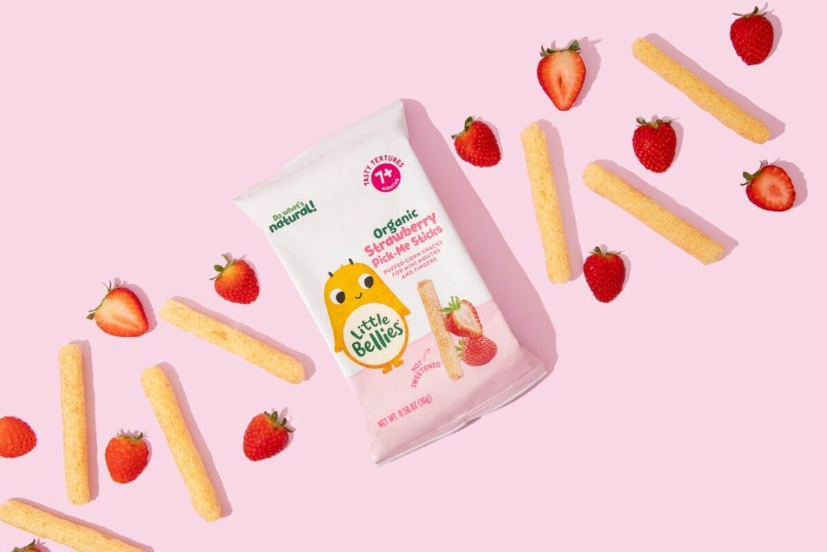 Little Bellies’ Pick-Me Sticks in strawberry flavor