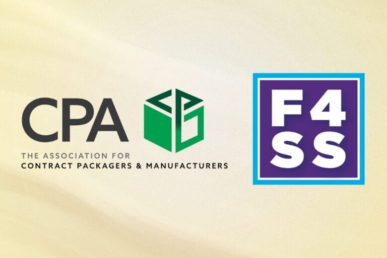 Contract Packaging Association and Foundation for Supply Chain Solutions logos on yellow background