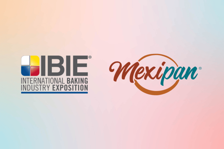 IBIE logo and Mexipan logo on gradient background