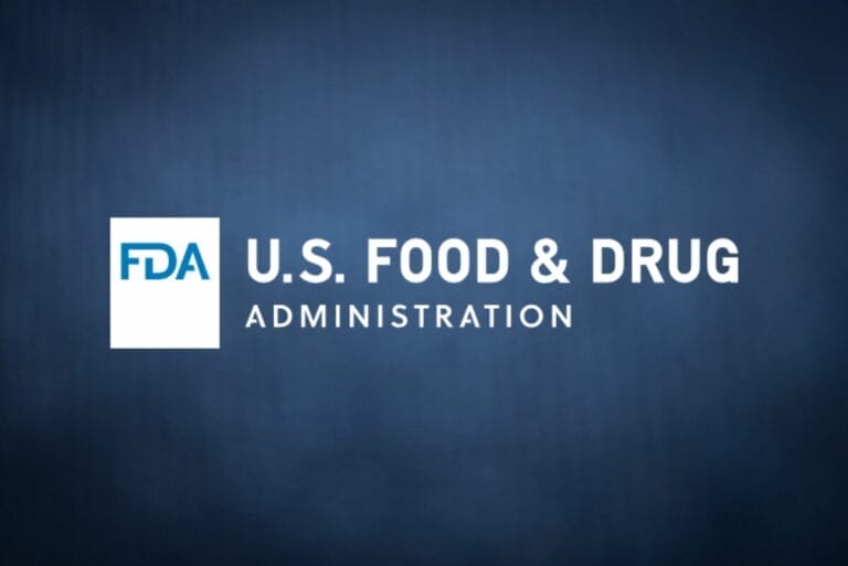 US Food & Drug Administration (FDA) logo on dark blue background