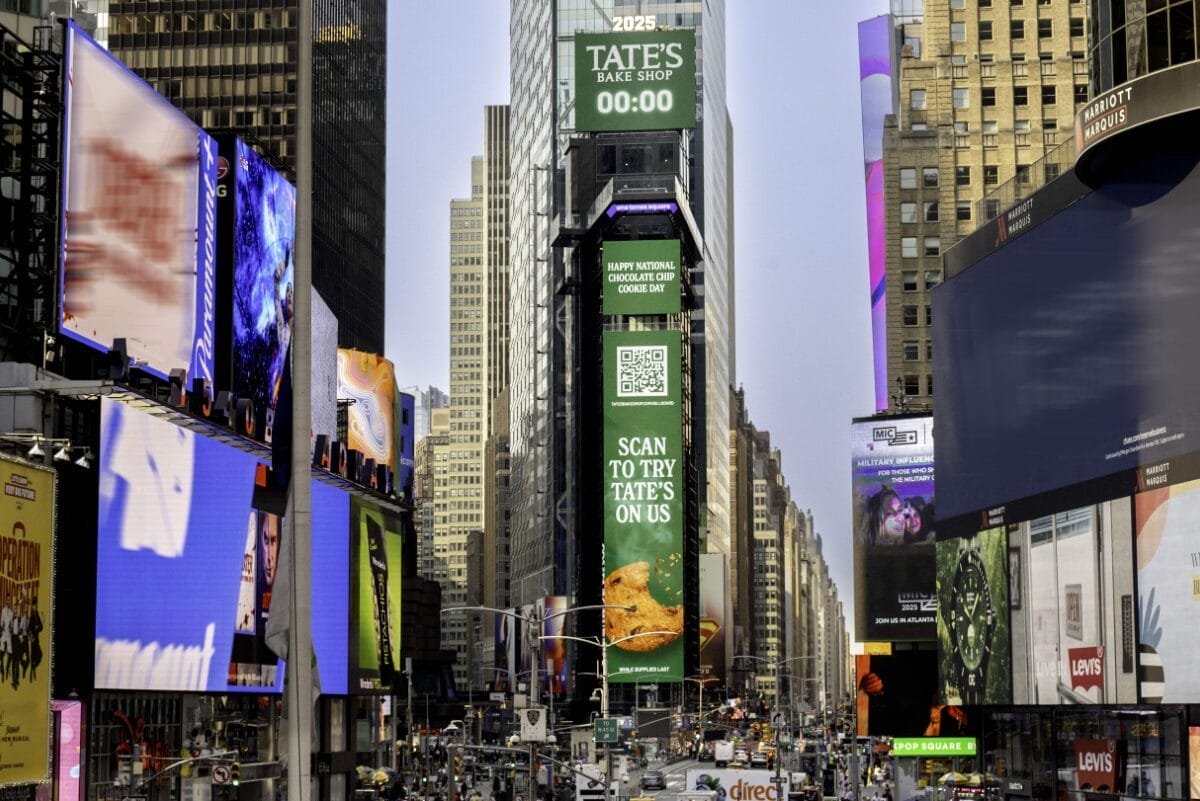 Tate's National Chocolate Chip Cookie Day billboard