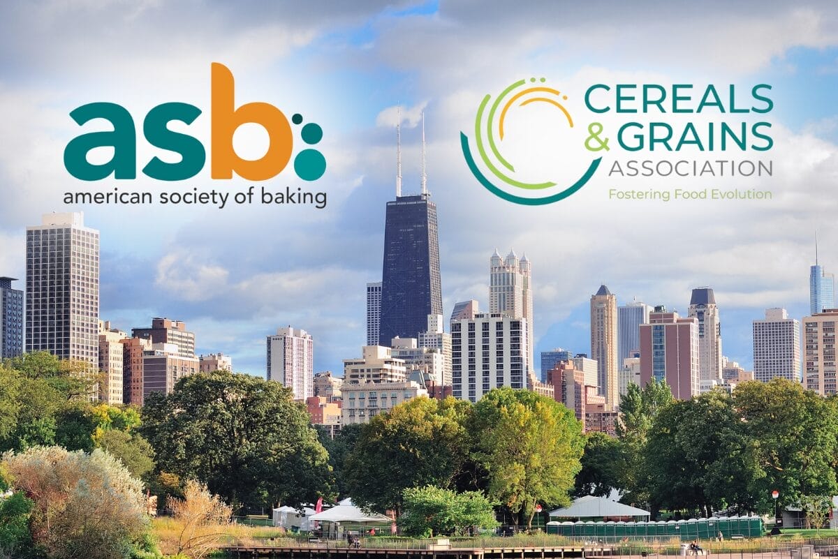 American Society of Baking and Cereal & Grain Association logos over Chicago skyline