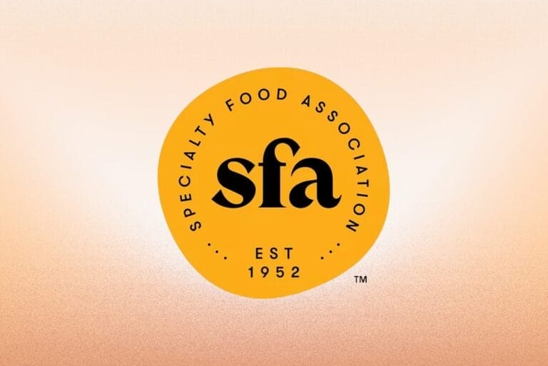 Specialty Food Associations logo on light orange gradient