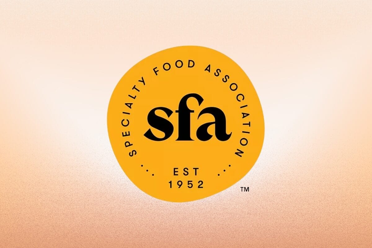 Specialty Food Associations logo on light orange gradient