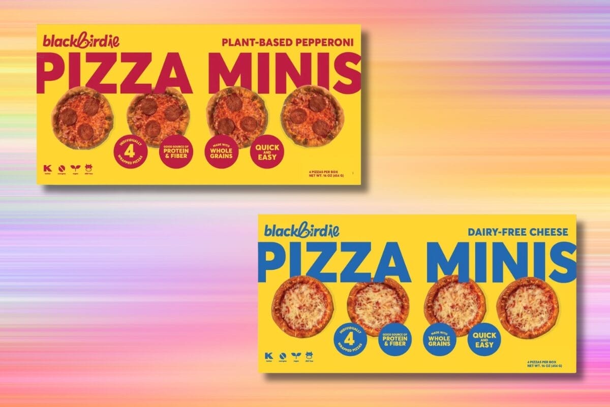 Blackbird Pizza Minis on a gradient background